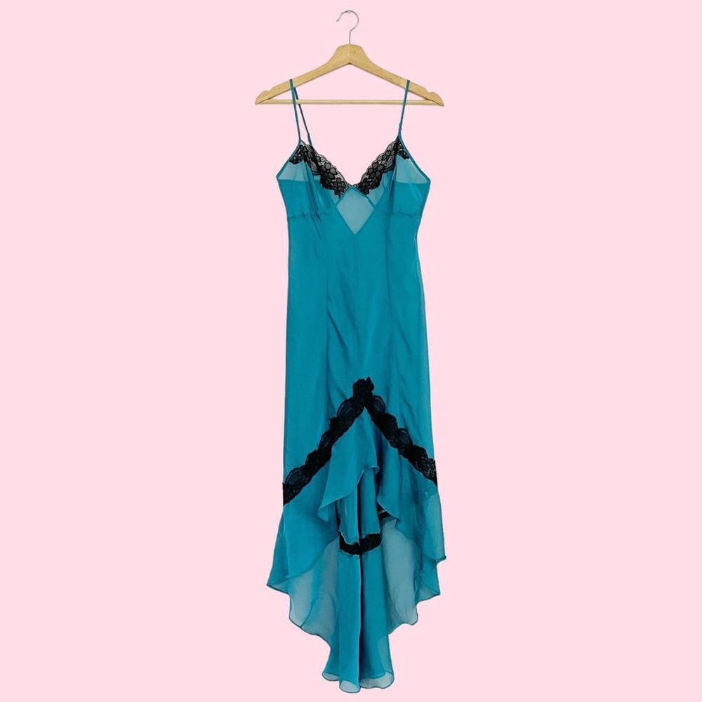 SHEER HIGH LOW SLIP DRESS